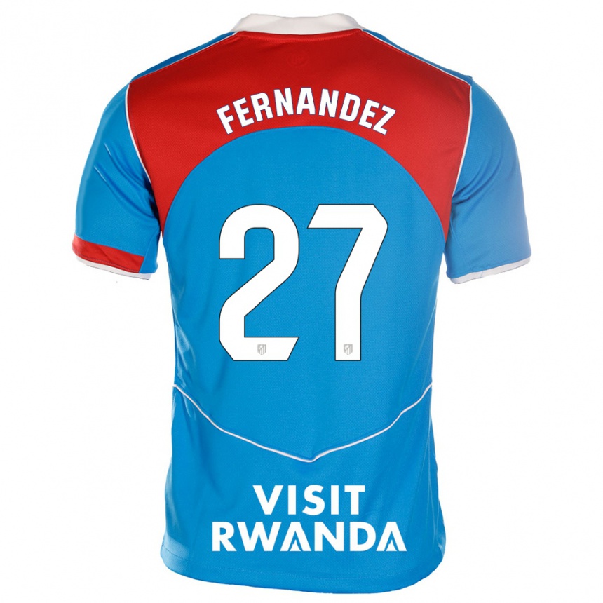 גברים כדורגל אלקסיה פרננדס #27 כחול לבן ג'רזי קיט שלישי 2025/26