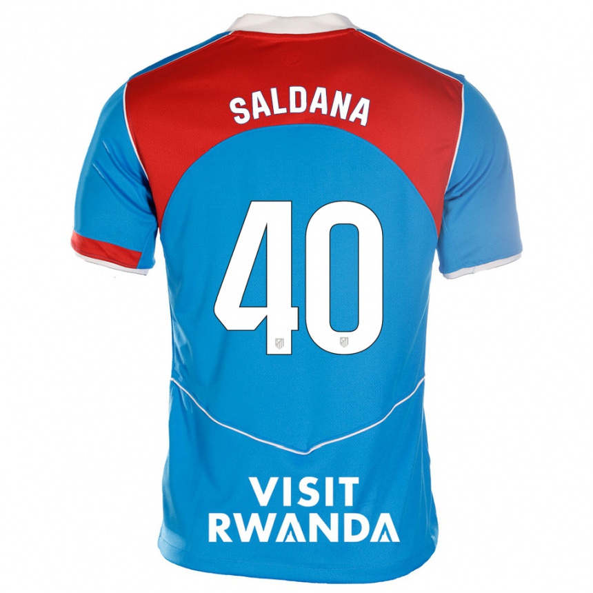 גברים כדורגל חוסה סלדנה #40 כחול לבן ג'רזי קיט שלישי 2025/26