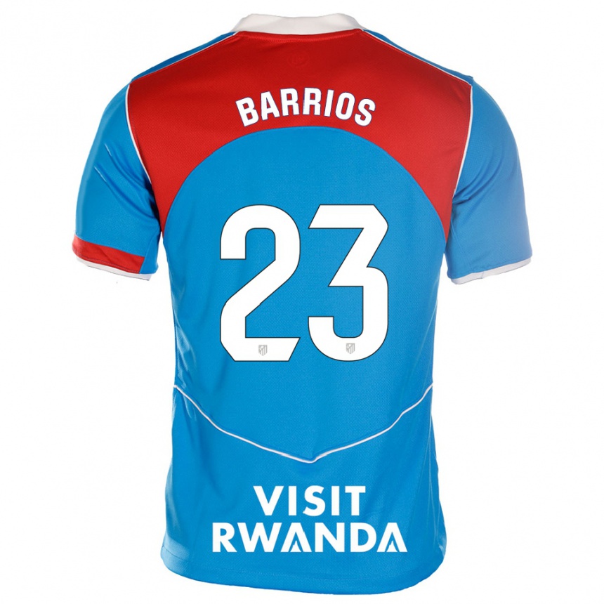 גברים כדורגל Jesus Barrios #23 כחול לבן ג'רזי קיט שלישי 2025/26