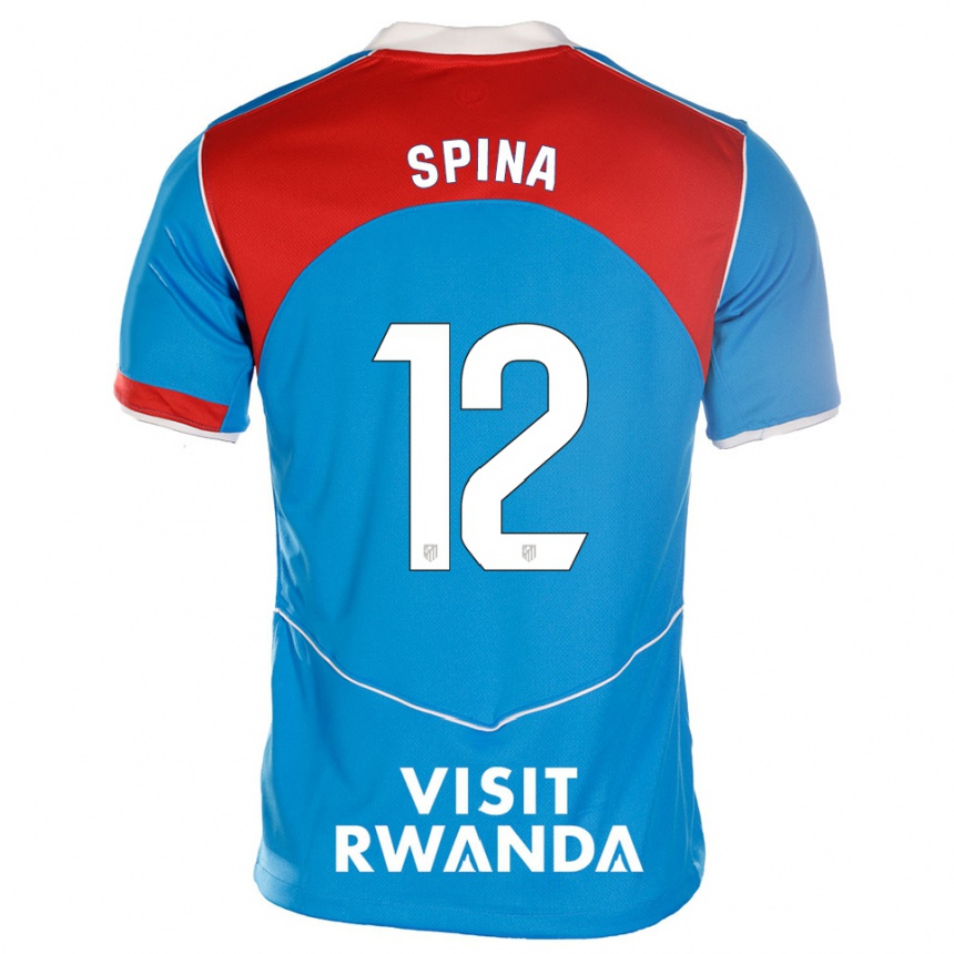 גברים כדורגל ג'רונימו ספינה #12 כחול לבן ג'רזי קיט שלישי 2025/26