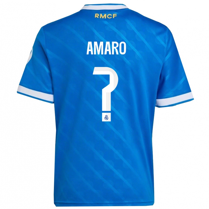 גברים כדורגל חיימה אמרו #0 כחול לבן ג'רזי קיט שלישי 2025/26