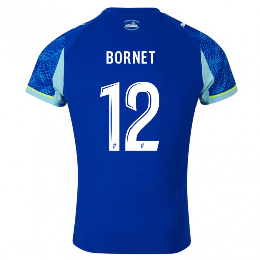גברים כדורגל Camille Bornet #12 תכלת לבן ג'רזי קיט שלישי 2025/26