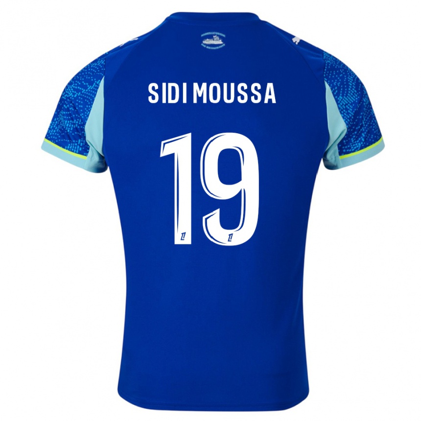 גברים כדורגל Salima Sidi Moussa #19 תכלת לבן ג'רזי קיט שלישי 2025/26