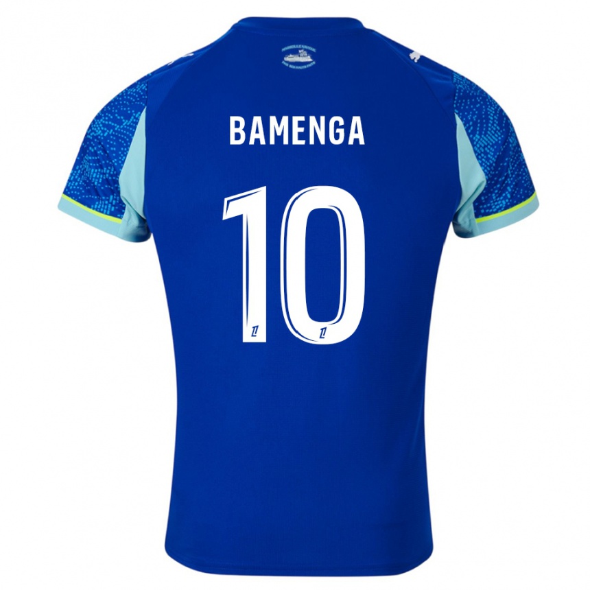 גברים כדורגל Naomie Bamenga #10 תכלת לבן ג'רזי קיט שלישי 2025/26