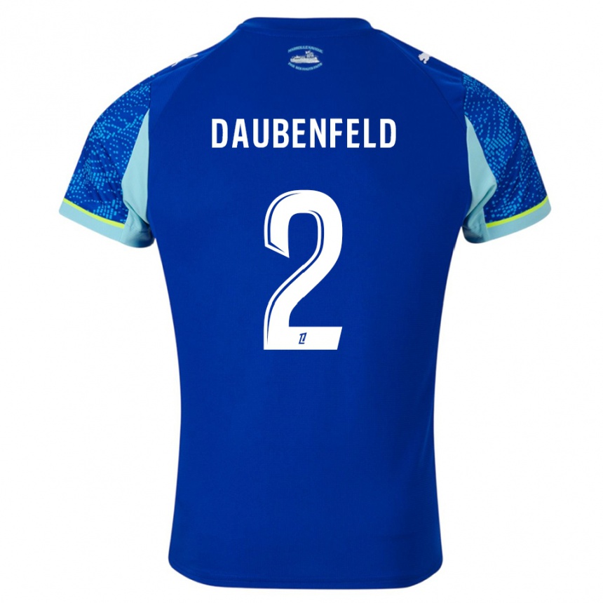 גברים כדורגל Lucas Daubenfeld #2 תכלת לבן ג'רזי קיט שלישי 2025/26