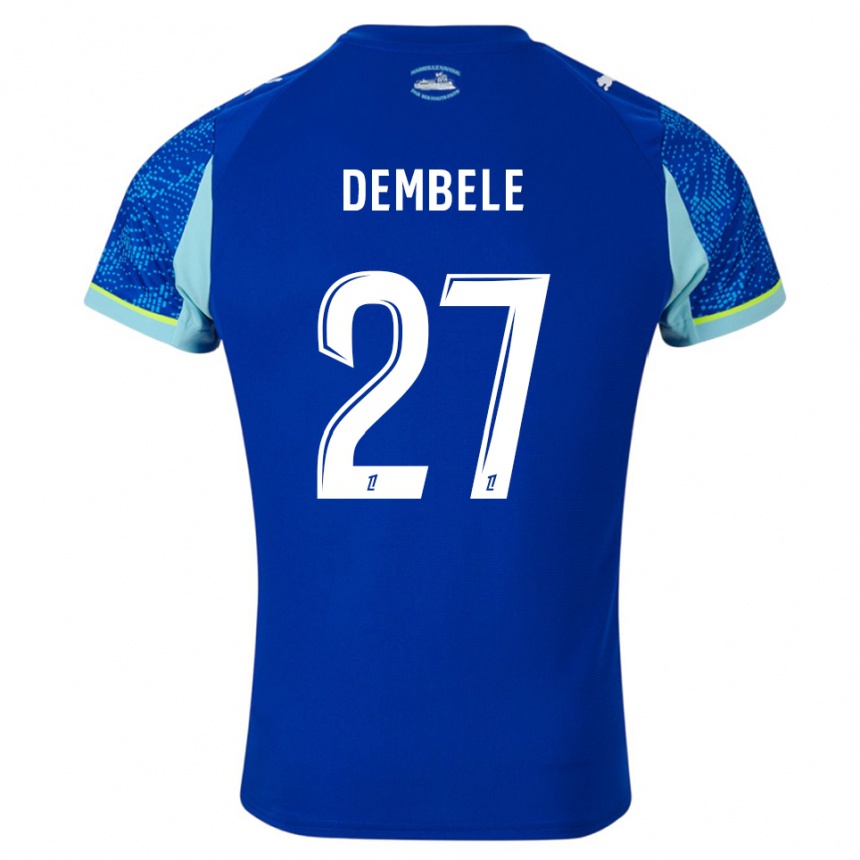 גברים כדורגל Coumba Dembélé #27 תכלת לבן ג'רזי קיט שלישי 2025/26