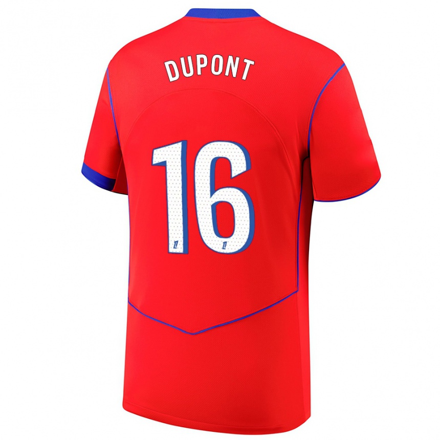 גברים כדורגל Raphaël Dupont #16 אדום כחול לבן ג'רזי קיט שלישי 2025/26