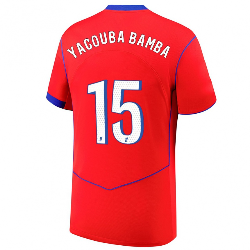 גברים כדורגל Ben Yacouba Bamba #15 אדום כחול לבן ג'רזי קיט שלישי 2025/26