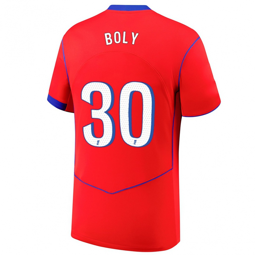 גברים כדורגל David Boly #30 אדום כחול לבן ג'רזי קיט שלישי 2025/26