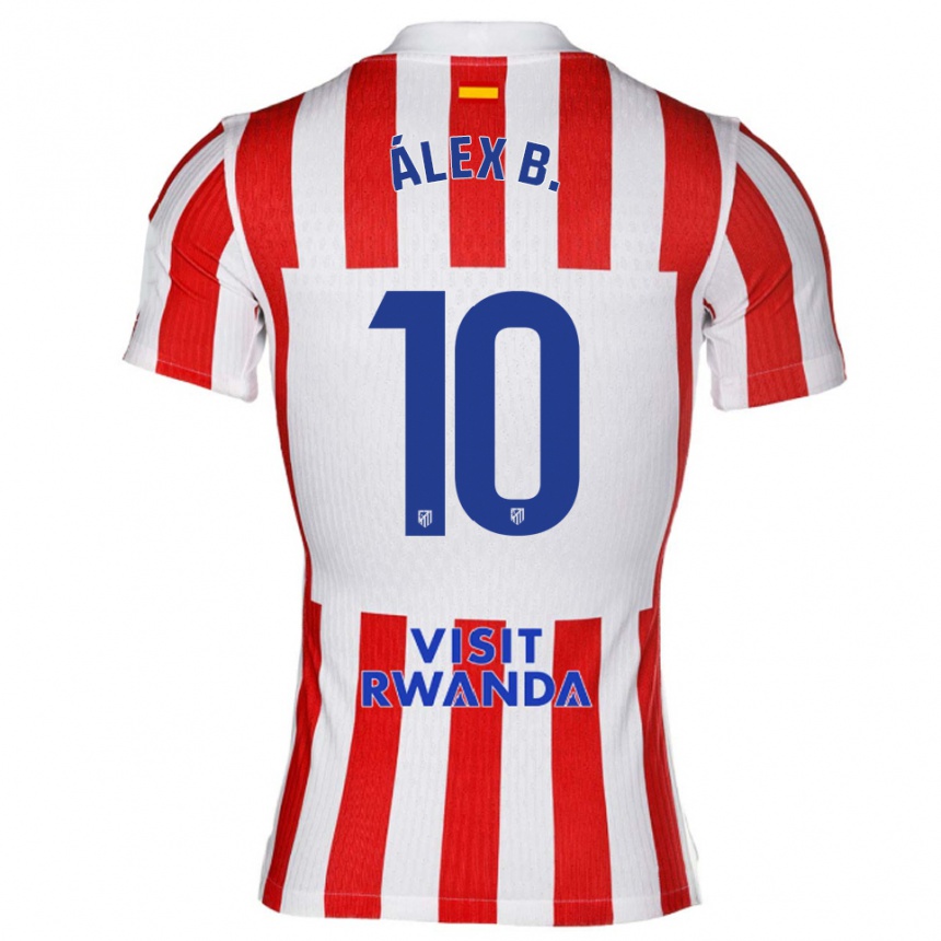 נשים כדורגל אלכס באנה #10 אדום לבן ג'רזי ביתית 2025/26