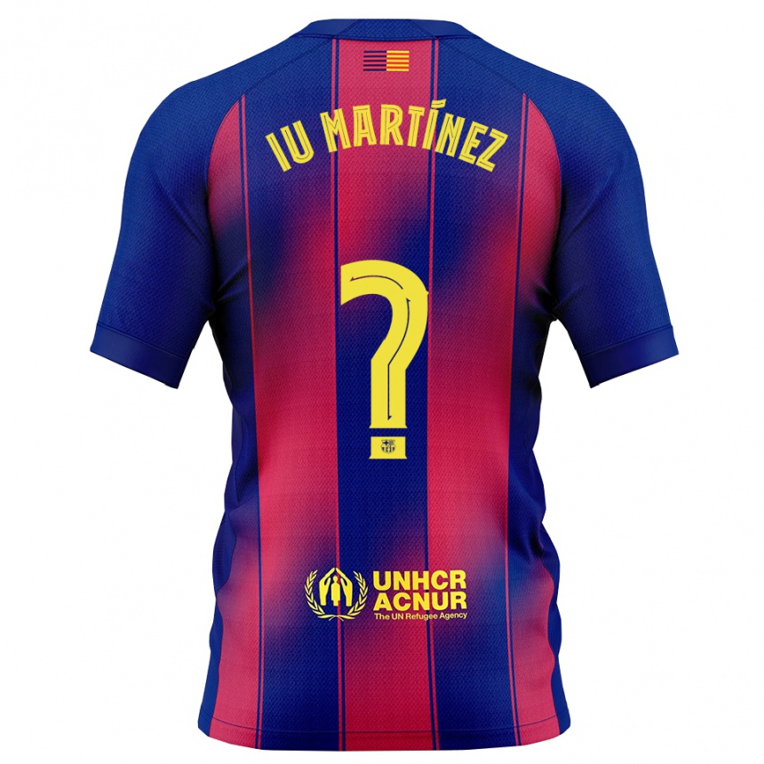 נשים כדורגל Ïu Martínez #0 כחול אדום ג'רזי ביתית 2025/26