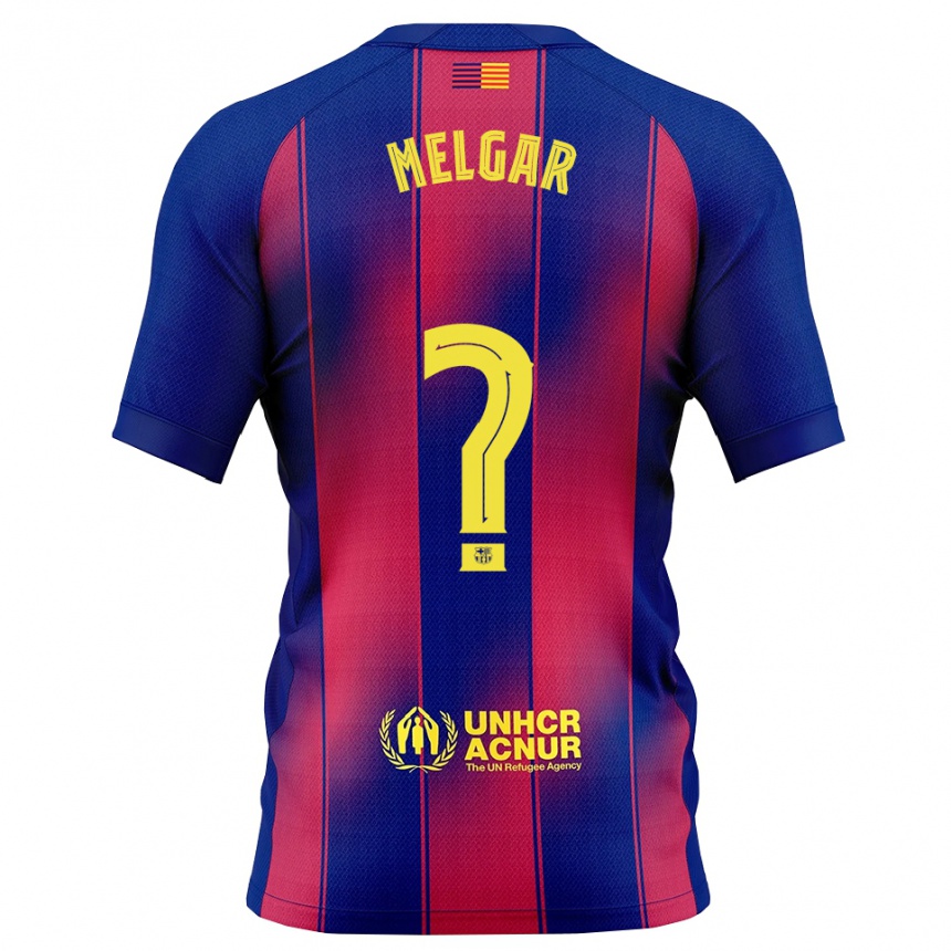 נשים כדורגל Juanca Melgar #0 כחול אדום ג'רזי ביתית 2025/26