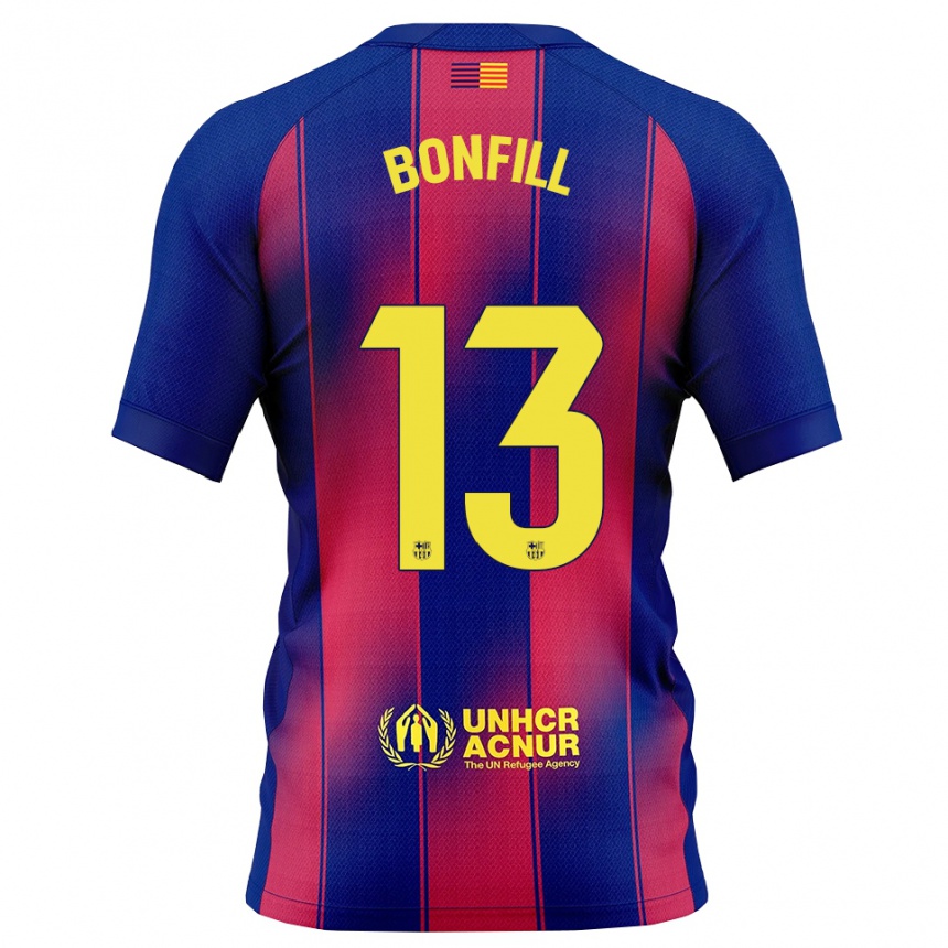 נשים כדורגל Max Bonfill #13 כחול אדום ג'רזי ביתית 2025/26