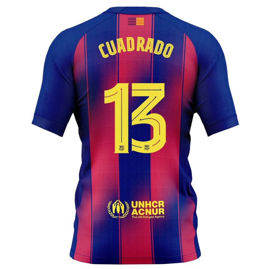 נשים כדורגל Adrián Cuadrado #13 כחול אדום ג'רזי ביתית 2025/26