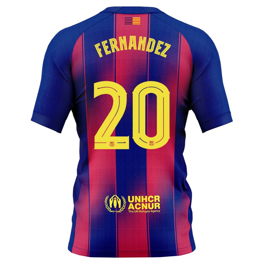 נשים כדורגל Pedro Fernández #20 כחול אדום ג'רזי ביתית 2025/26