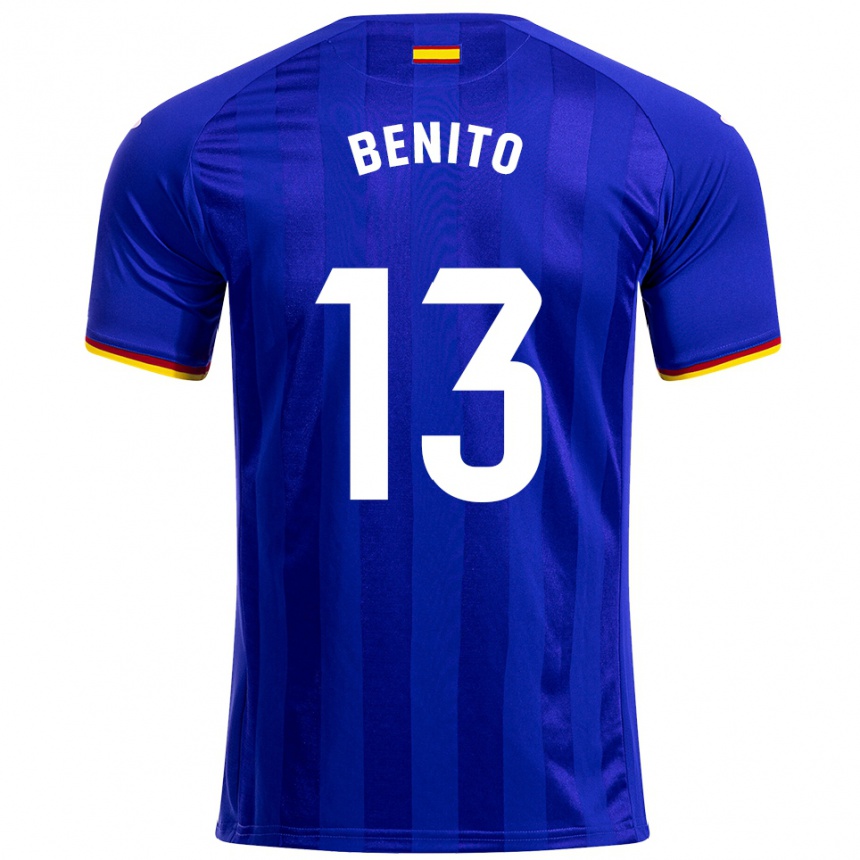 נשים כדורגל Jorge Benito #13 כחול אדום צהוב ג'רזי ביתית 2025/26