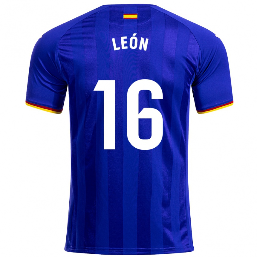 נשים כדורגל Carlos León #16 כחול אדום צהוב ג'רזי ביתית 2025/26