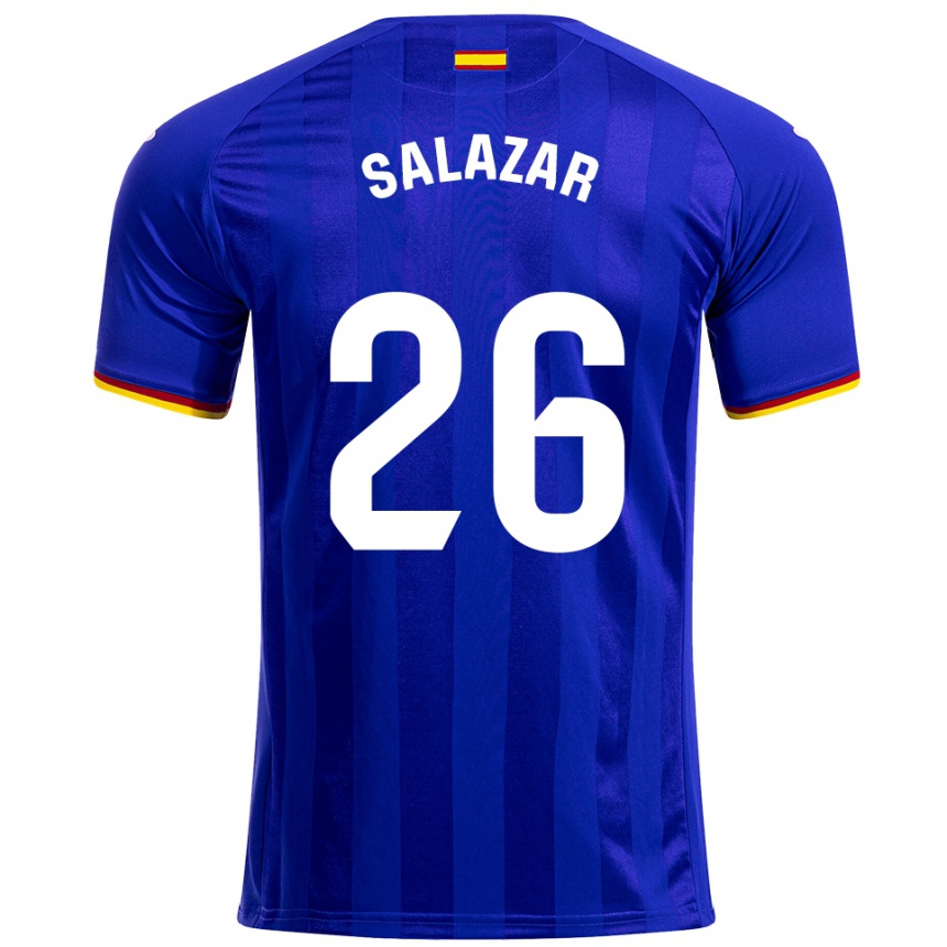 נשים כדורגל Sebas Salazar #26 כחול אדום צהוב ג'רזי ביתית 2025/26