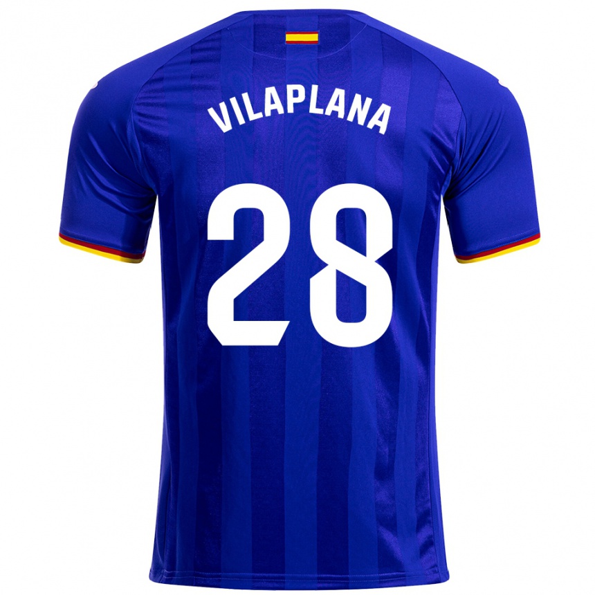 נשים כדורגל Marc Vilaplana #28 כחול אדום צהוב ג'רזי ביתית 2025/26