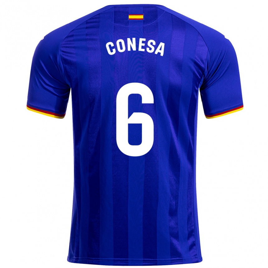 נשים כדורגל Nico Conesa #6 כחול אדום צהוב ג'רזי ביתית 2025/26