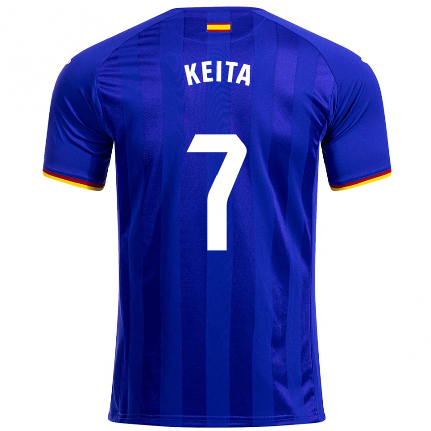 נשים כדורגל Abdoulaye Keita #7 כחול אדום צהוב ג'רזי ביתית 2025/26