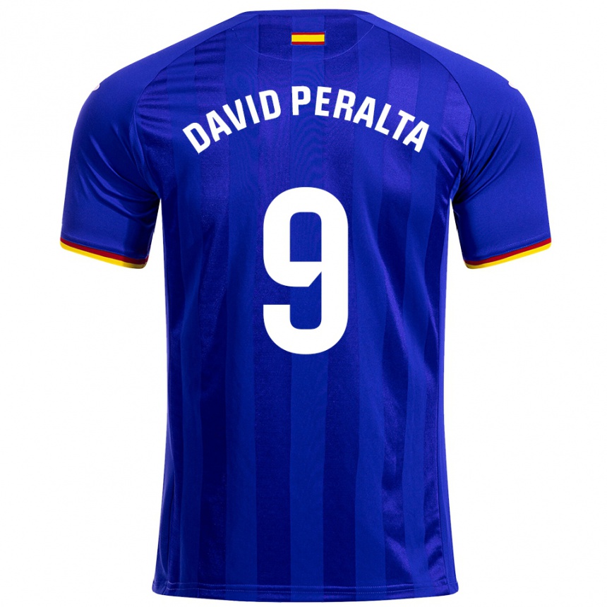 נשים כדורגל Juan David Peralta #9 כחול אדום צהוב ג'רזי ביתית 2025/26
