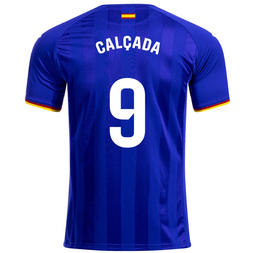 נשים כדורגל Gonzalo Calçada #9 כחול אדום צהוב ג'רזי ביתית 2025/26