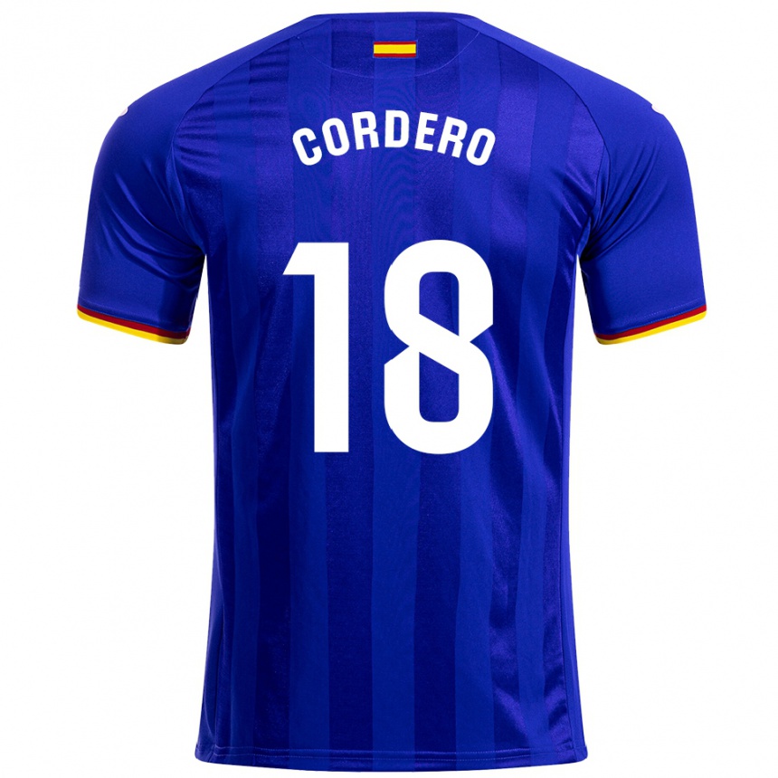 נשים כדורגל Alberto Cordero #18 כחול אדום צהוב ג'רזי ביתית 2025/26
