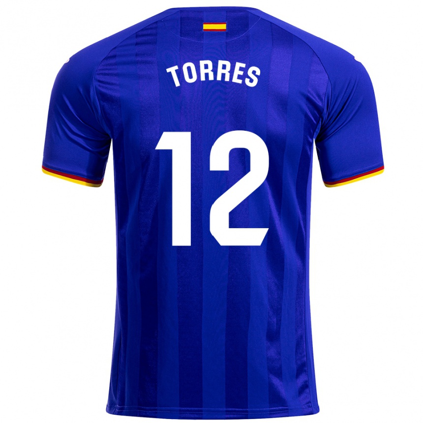 נשים כדורגל Rubén Torres #12 כחול אדום צהוב ג'רזי ביתית 2025/26