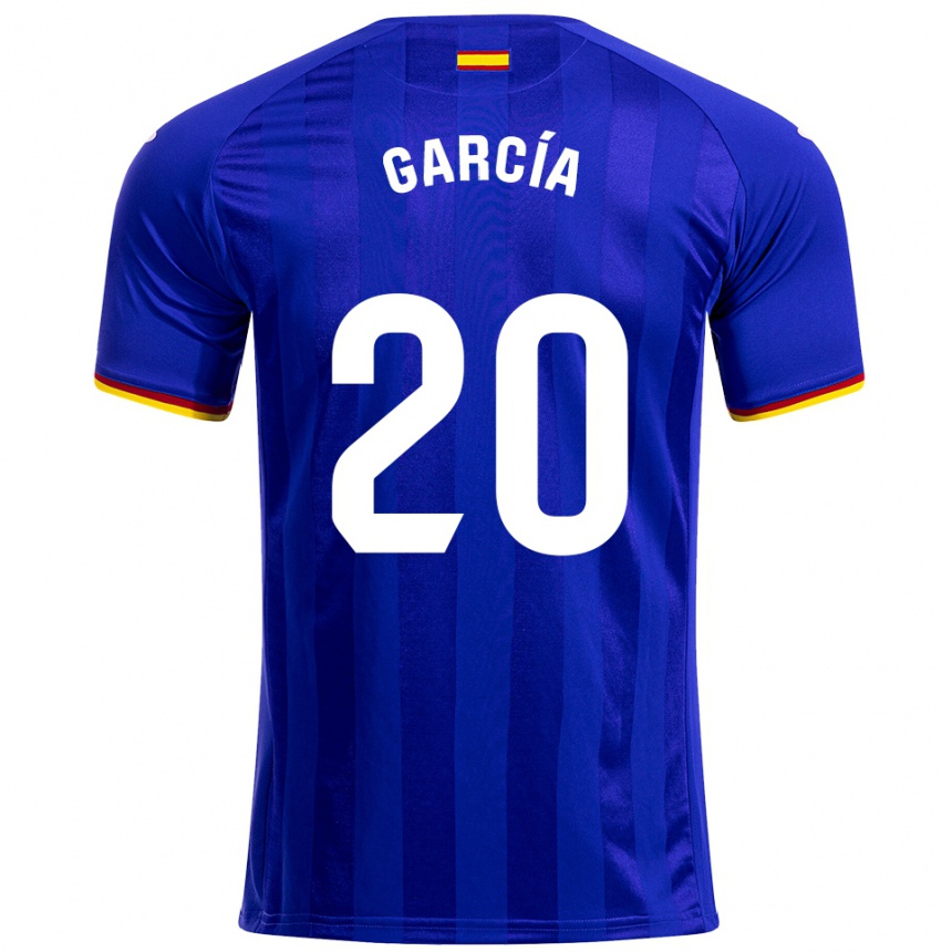 נשים כדורגל Álex García #20 כחול אדום צהוב ג'רזי ביתית 2025/26