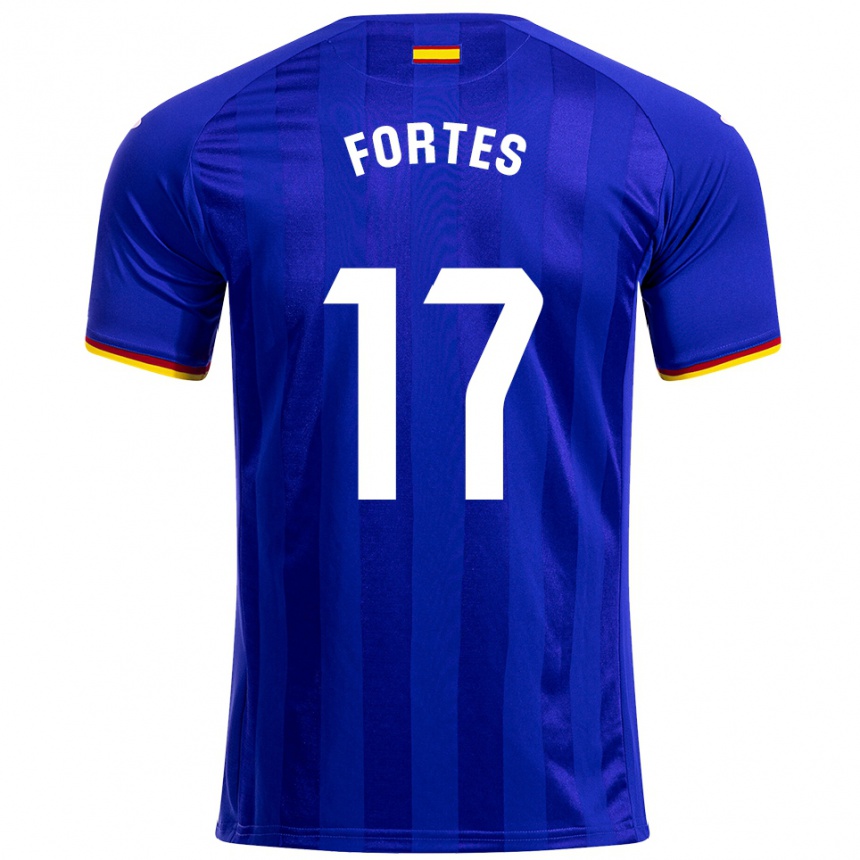 נשים כדורגל Joel Fortes #17 כחול אדום צהוב ג'רזי ביתית 2025/26