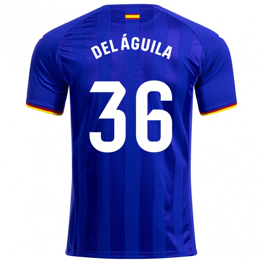 נשים כדורגל Ángel Del Águila #36 כחול אדום צהוב ג'רזי ביתית 2025/26