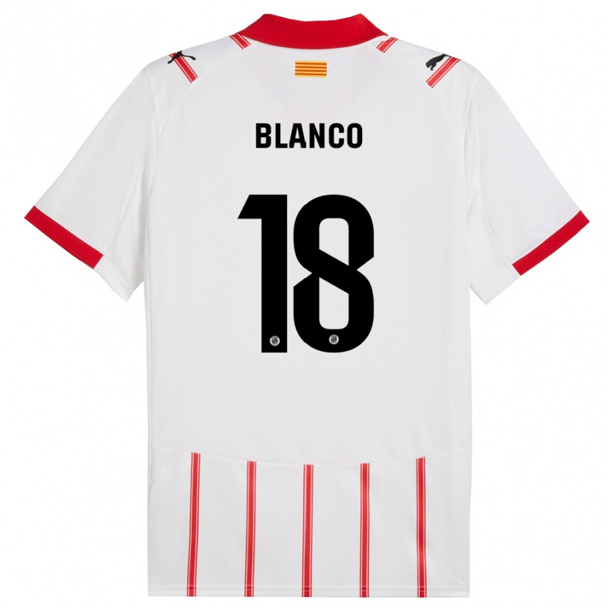 נשים כדורגל Aaron Blanco #18 לבן אדום ג'רזי ביתית 2025/26
