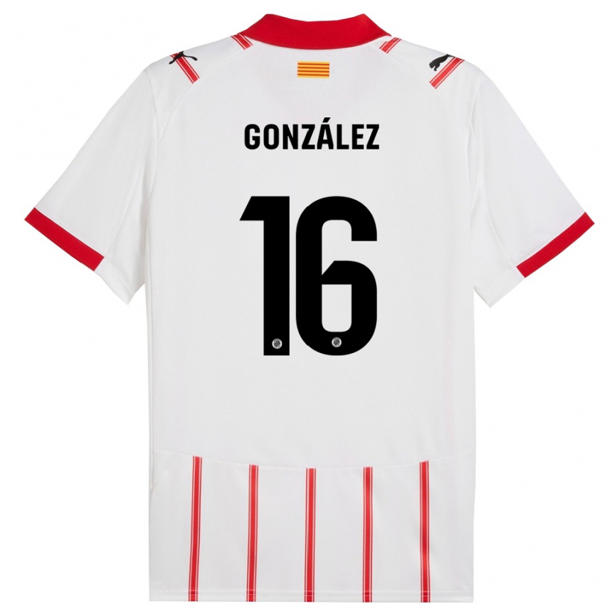 נשים כדורגל Lau González #16 לבן אדום ג'רזי ביתית 2025/26