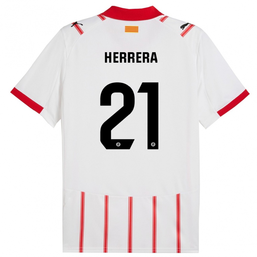 נשים כדורגל ינגל הררה #21 לבן אדום ג'רזי ביתית 2025/26