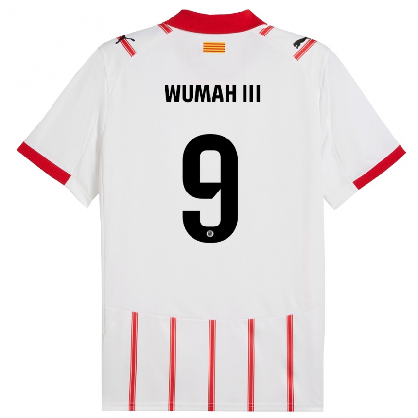 נשים כדורגל Edward Wumah Iii #9 לבן אדום ג'רזי ביתית 2025/26