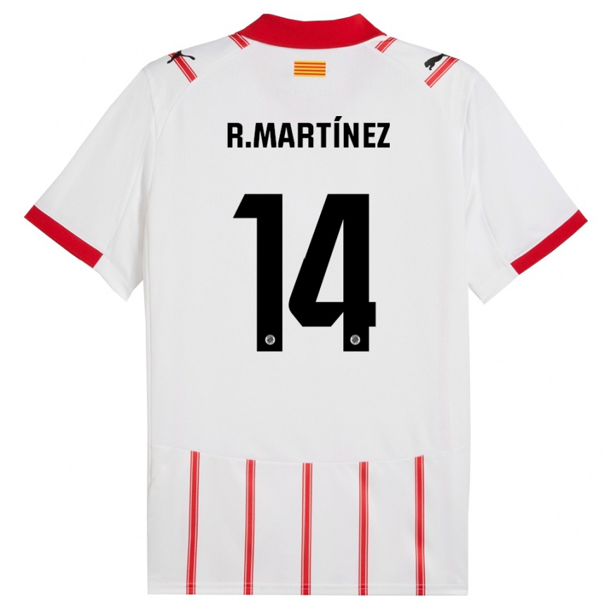 נשים כדורגל Raúl Martínez #14 לבן אדום ג'רזי ביתית 2025/26