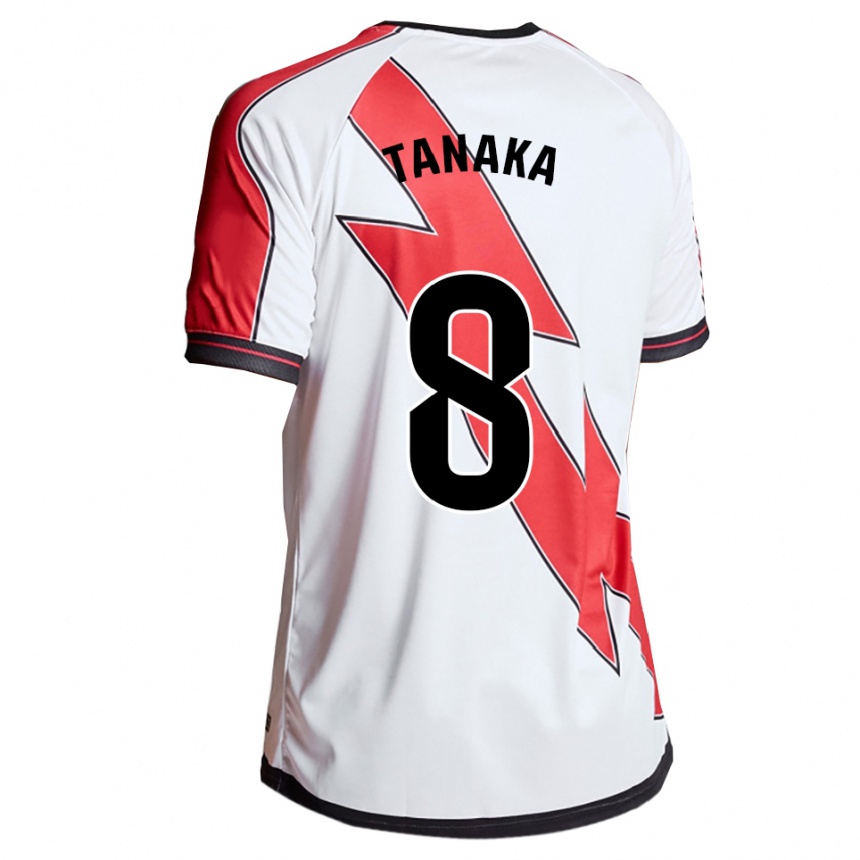 נשים כדורגל Yoko Tanaka #8 לבן אדום ג'רזי ביתית 2025/26