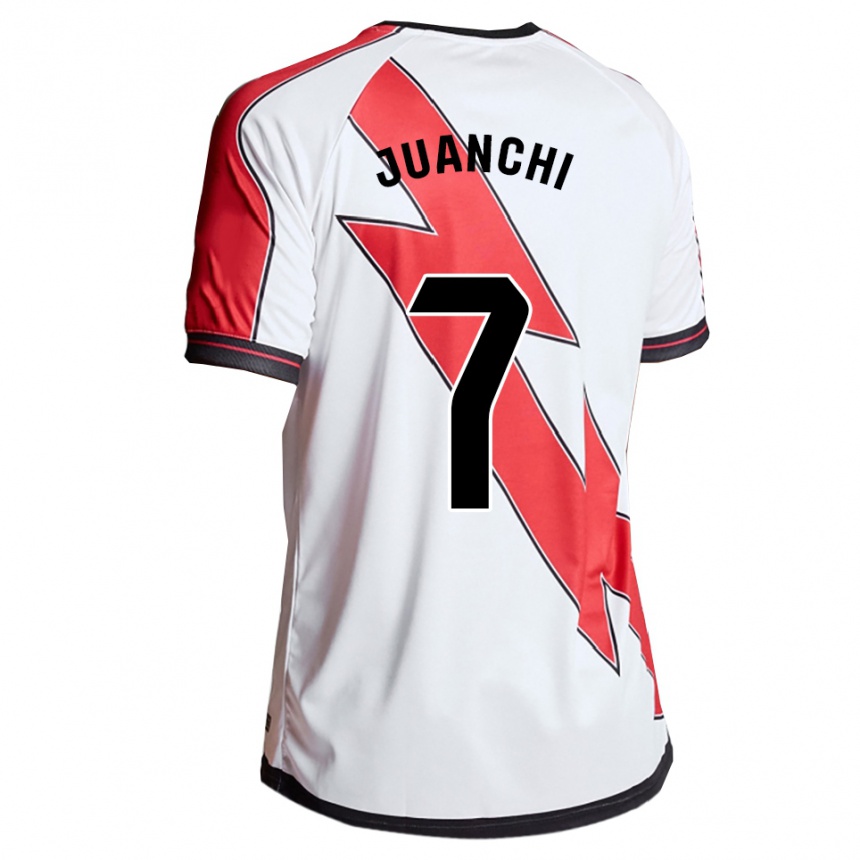 נשים כדורגל Juanchi #7 לבן אדום ג'רזי ביתית 2025/26