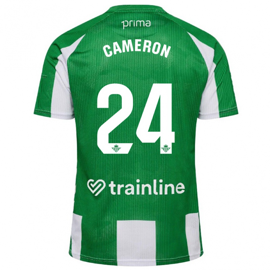 נשים כדורגל טיפאני קמרון #24 ירוק לבן ג'רזי ביתית 2025/26