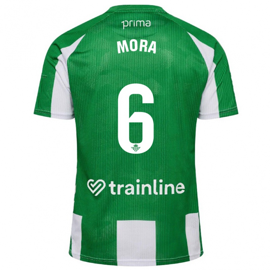 נשים כדורגל Marcos Mora #6 ירוק לבן ג'רזי ביתית 2025/26
