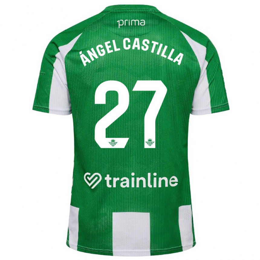 נשים כדורגל Miguel Ángel Castilla #27 ירוק לבן ג'רזי ביתית 2025/26