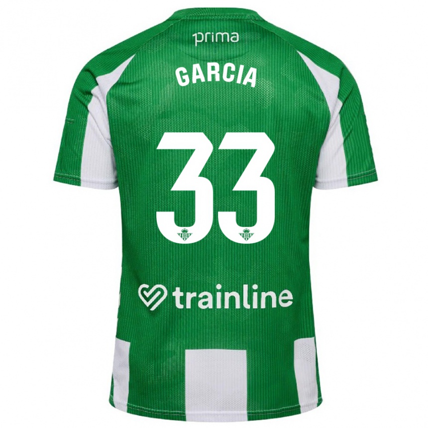 נשים כדורגל פבלו גרסיה #33 ירוק לבן ג'רזי ביתית 2025/26