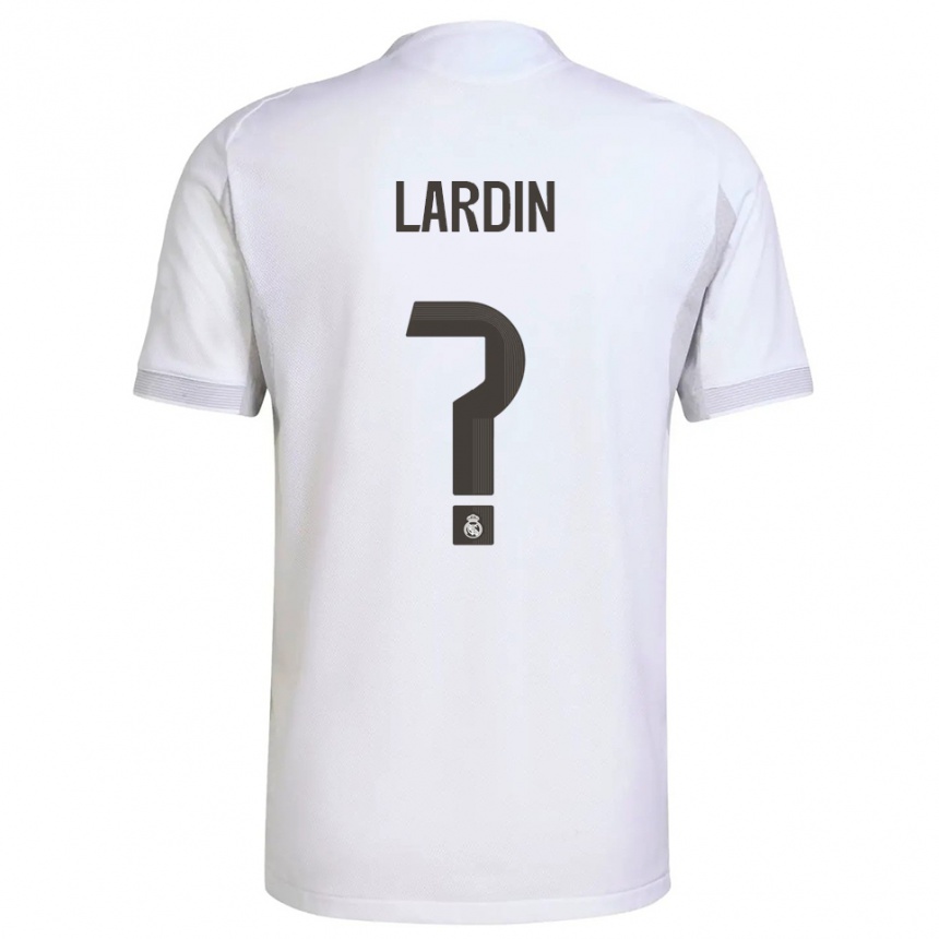 נשים כדורגל Carlos Lardin #0 לבן צהוב ג'רזי ביתית 2025/26