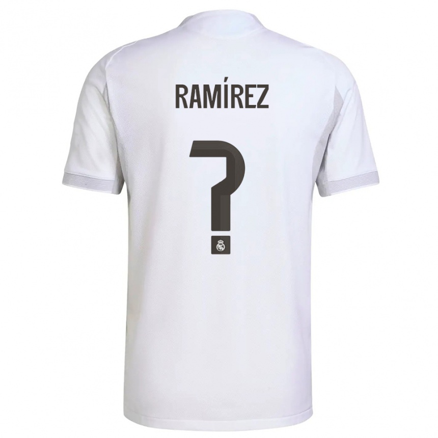 נשים כדורגל Izan Ramírez #0 לבן צהוב ג'רזי ביתית 2025/26