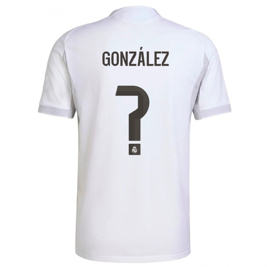 נשים כדורגל Daniel González #0 לבן צהוב ג'רזי ביתית 2025/26