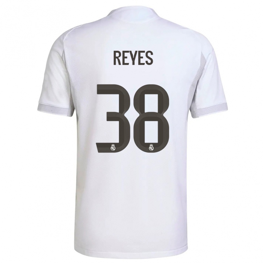 נשים כדורגל José Reyes #38 לבן צהוב ג'רזי ביתית 2025/26