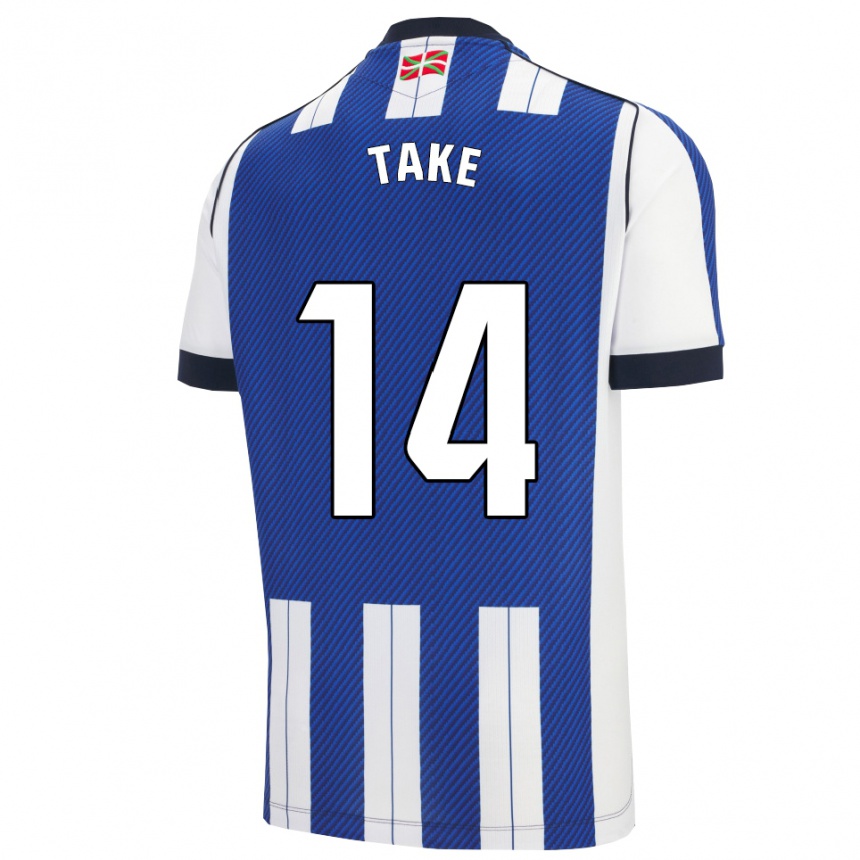 נשים כדורגל טאקפוסה קובו #14 כחול לבן ג'רזי ביתית 2025/26