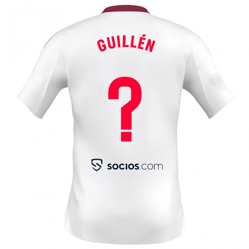 נשים כדורגל Nico Guillén #0 לבן אדום ג'רזי ביתית 2025/26