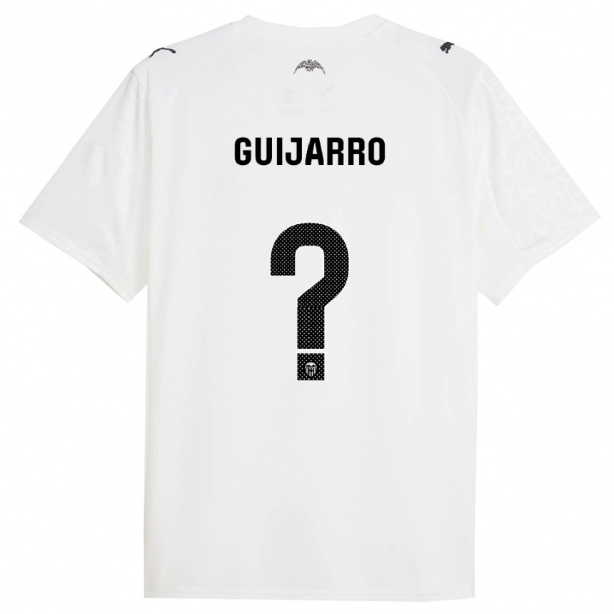 נשים כדורגל Hugo Guijarro #0 לבן שחור ג'רזי ביתית 2025/26